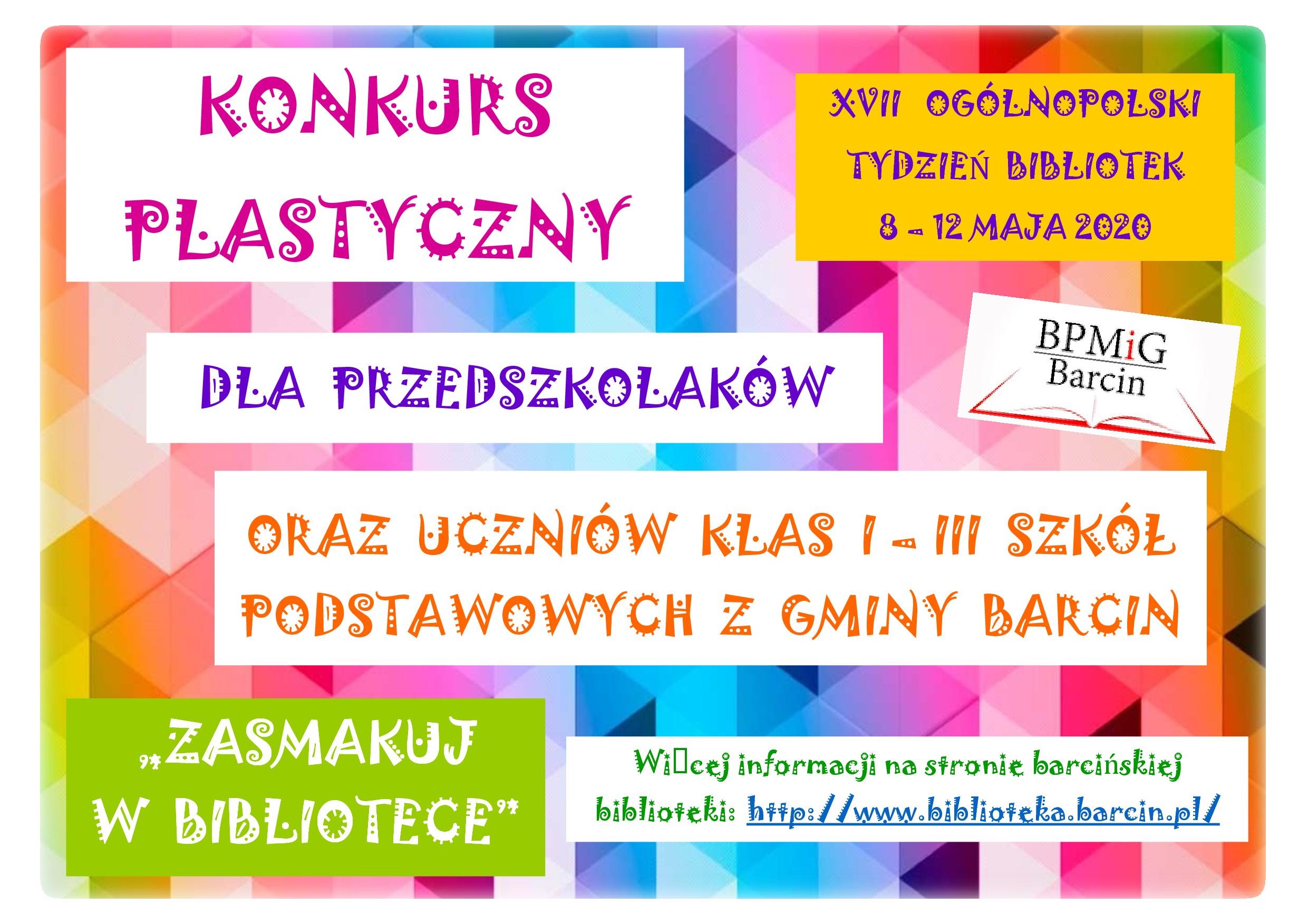 Plakat informacyjny o konkursie plastycznym