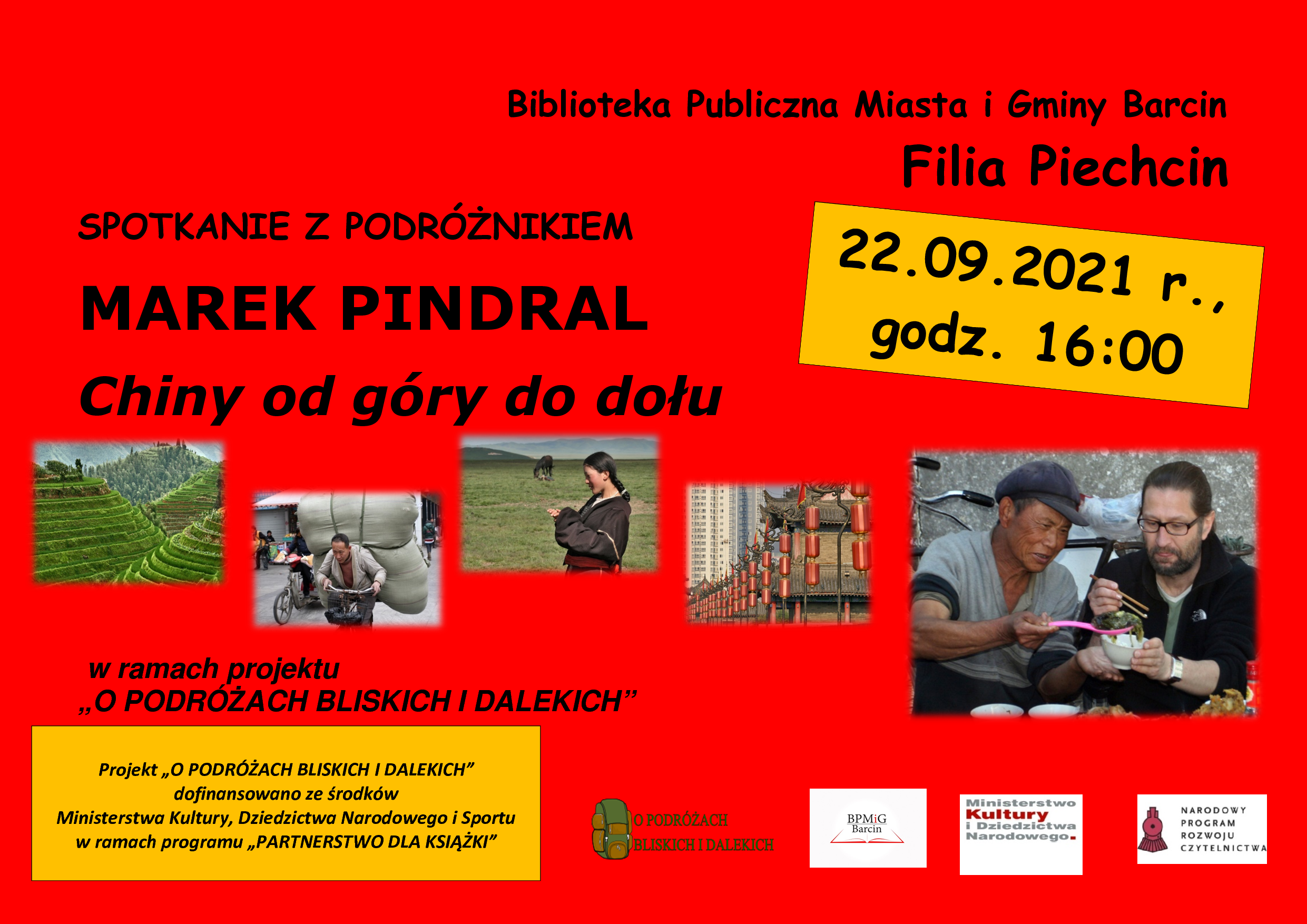 Plakat dotyczący spotkania zMarkiem Pindralem