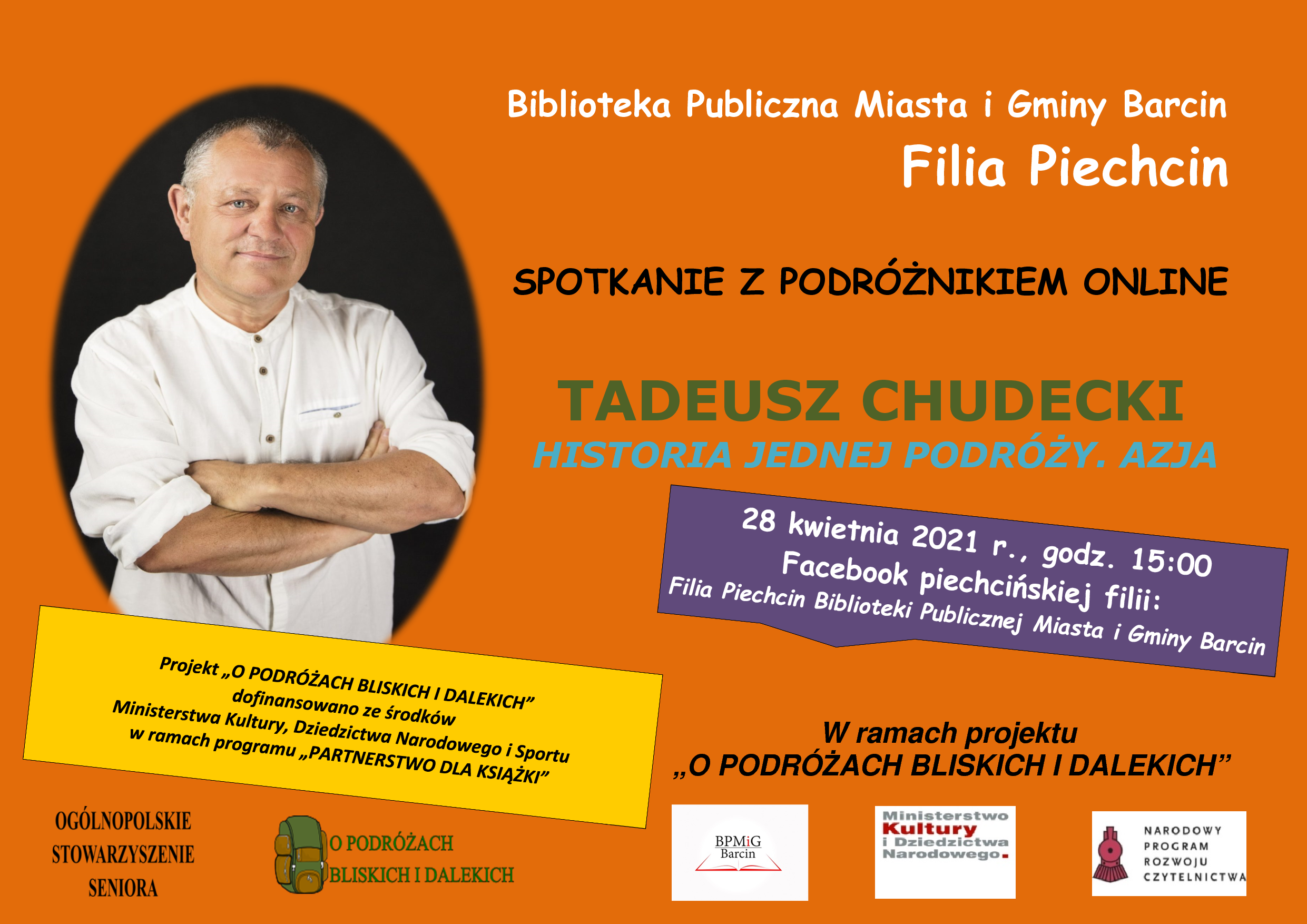 Plakat informujący ospotkaniu z TADEUSZEM CHUDECKIM 