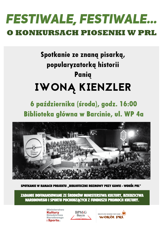 Plakat dotyczący spotkania z Iwoną Kienzler