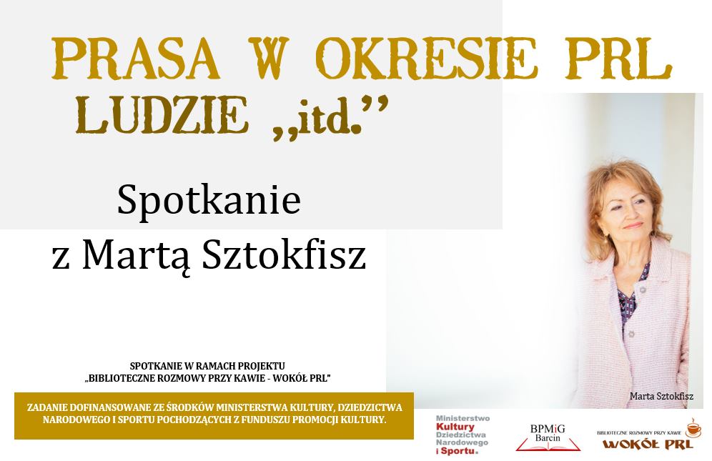 Plakat dotyczący spotkania z Martą Sztokfisz